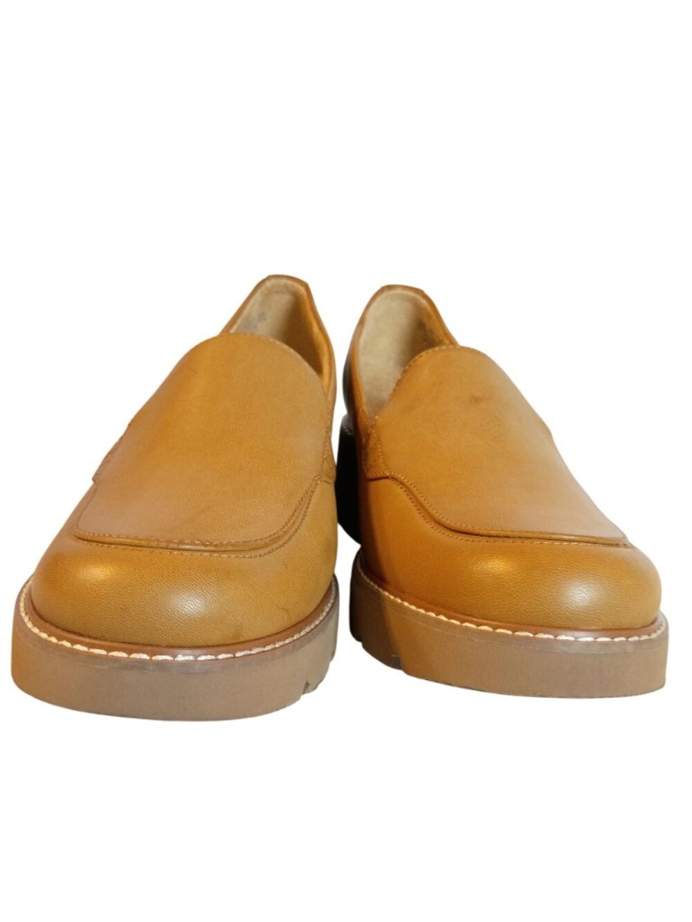 Naturalizer Cabaret Chunky Platform Lug Loafers Toffee Womens 9.5W New - Picture 4 of 15